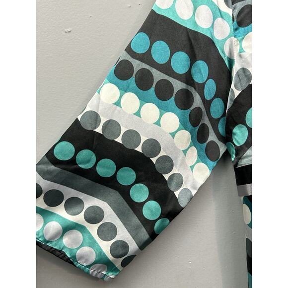 Y2K Babydoll AGB Top Womens XL Polka Dot V Neck Coquette Vintage Shiny Tie - Picture 7 of 8